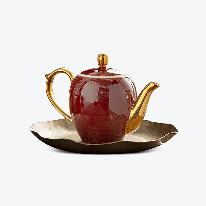 Lang Hong Chinese Red Glaze Teapot