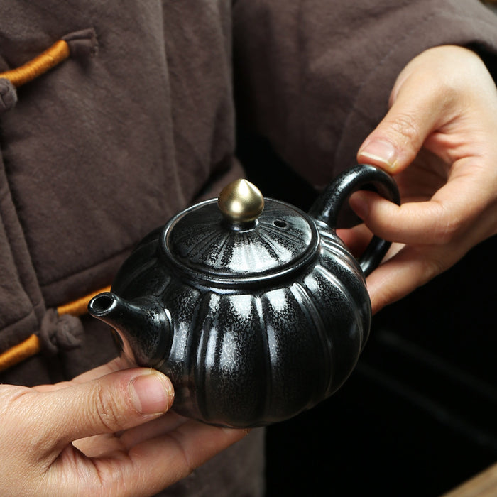 Vintage Glazed Chinese Kung Fu Teapot