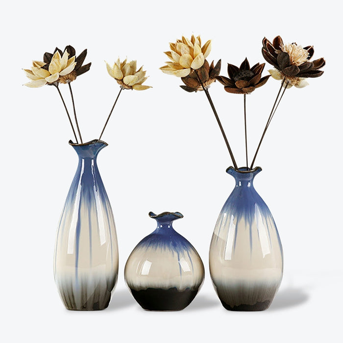 Unique Drip Down Design Porcelain Vase