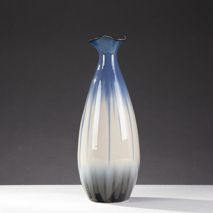 Unique Drip Down Design Porcelain Vase