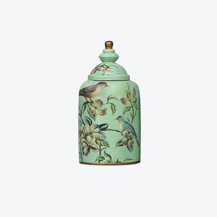 Hand-Painted Bird Traditional Porcelain Jar