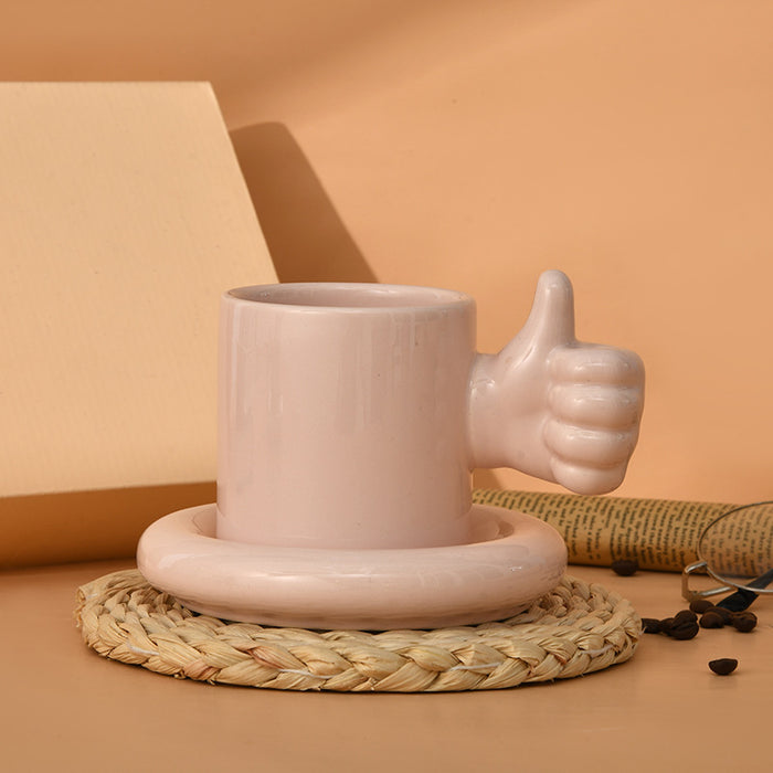 Thumb-shaped Nordic Style Ceramic Cup