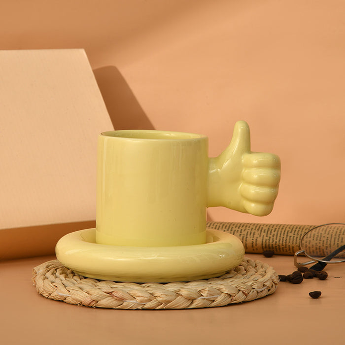 Thumb-shaped Nordic Style Ceramic Cup