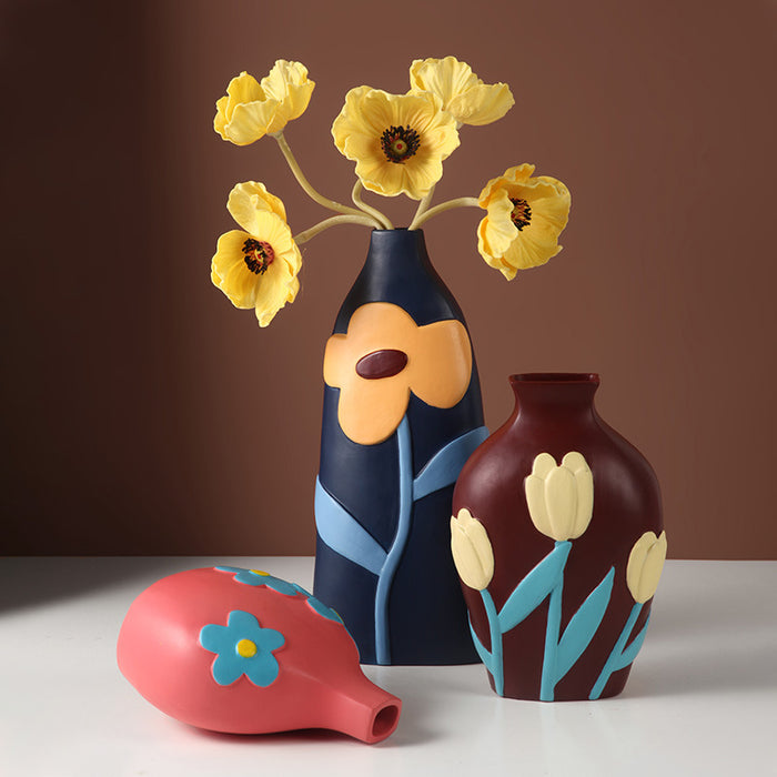 Painting Japanese Style Ceramic Vase