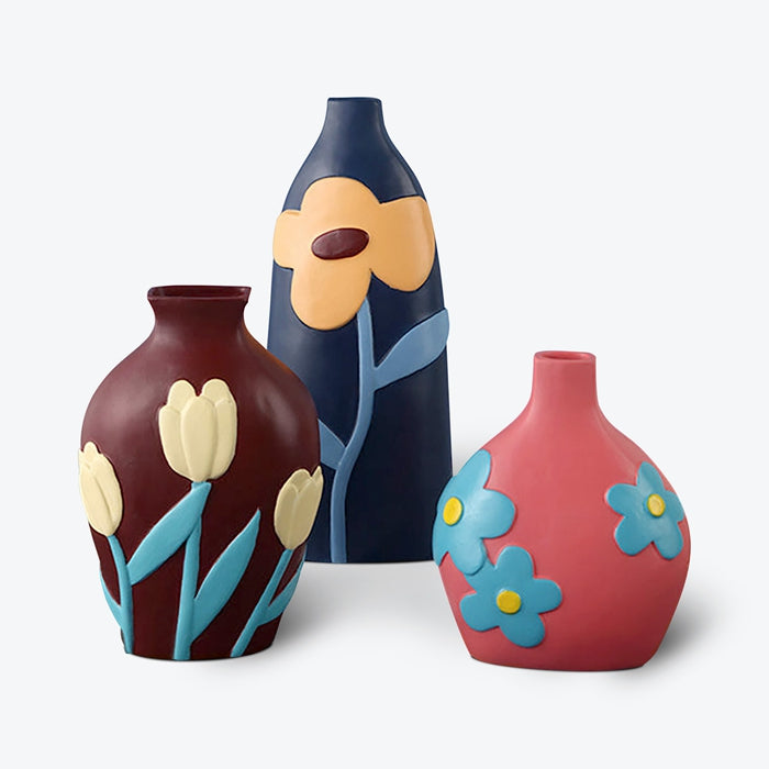 Painting Japanese Style Ceramic Vase