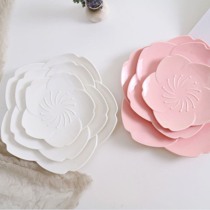 Cherry Blossom Glaze Ceramic Plate