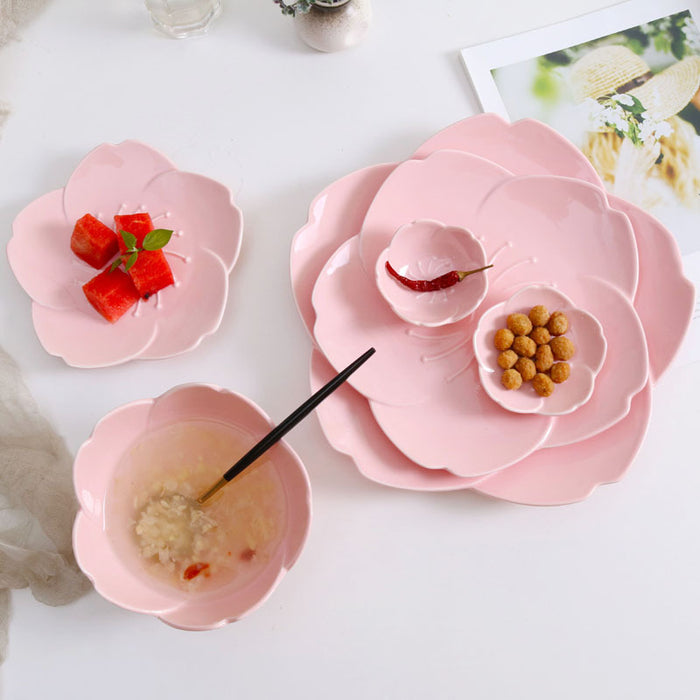 Cherry Blossom Glaze Ceramic Plate