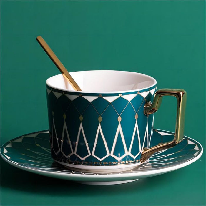 European Luxury Bone China Coffee Cup Set