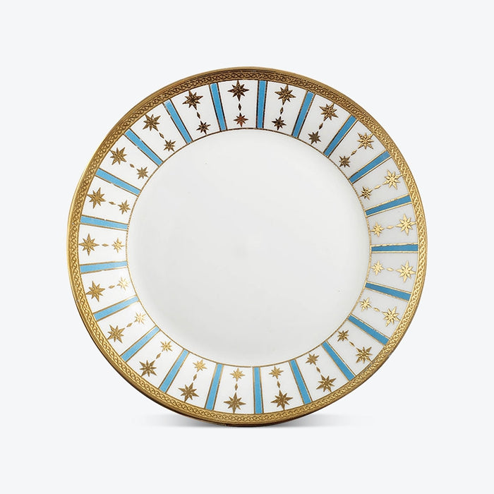 Nordic Gold-Edged Ceramic Steak Plate