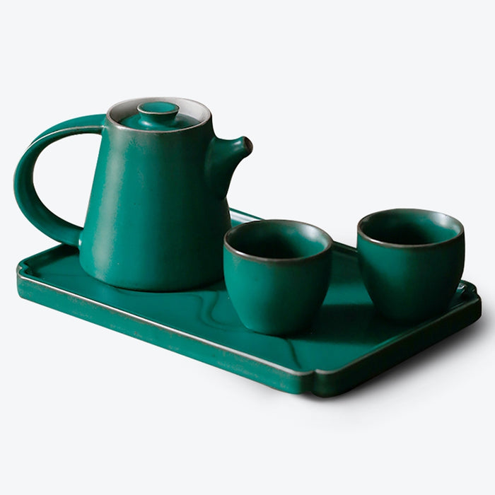 Vintage Dark Green Tea Set