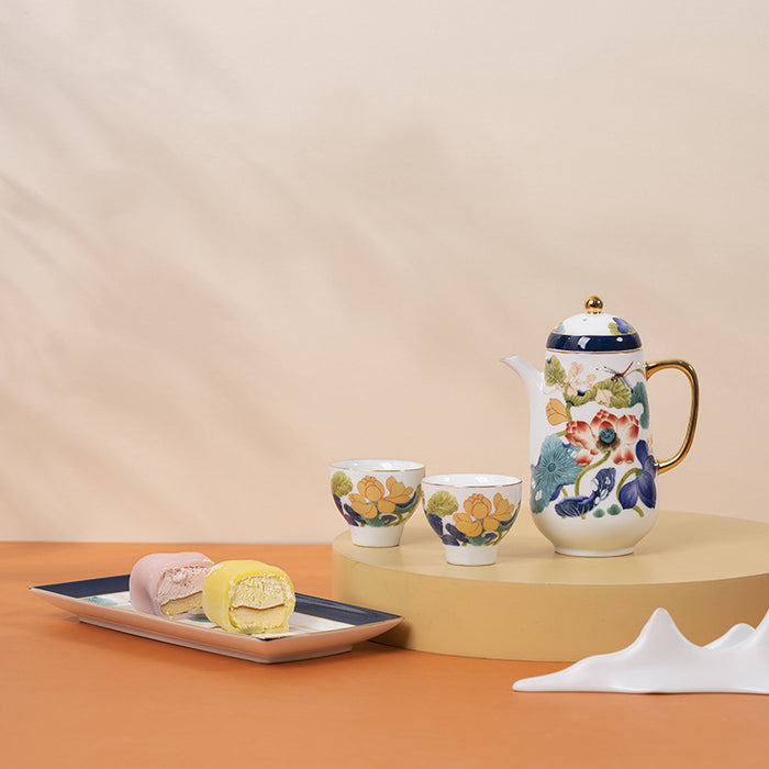 Chinese Enamel Painted Porcelain Tea Set