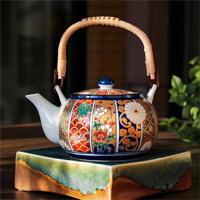 Japanese Applique Kung Fu Tea Set