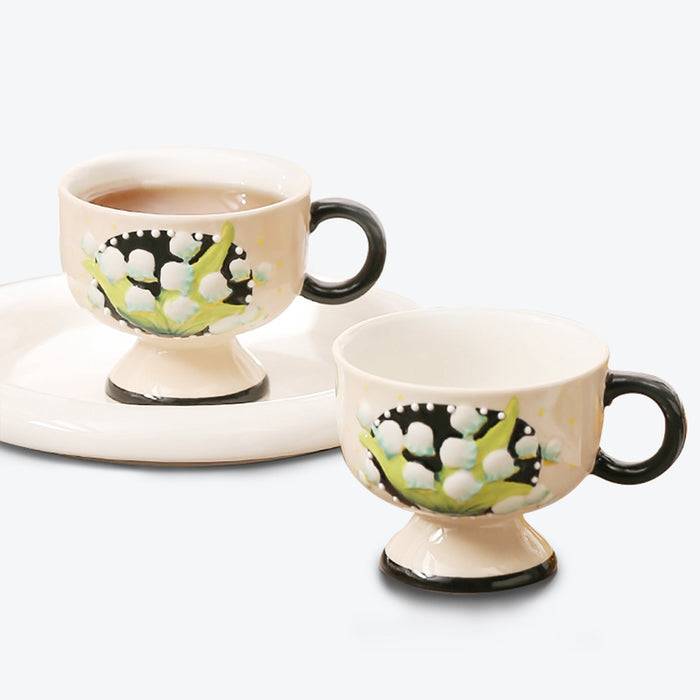 Set of 2 Lily Of The Valley Cup And Saucers