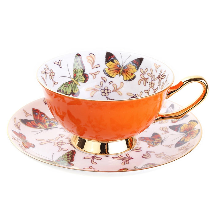 Set of 2 Butterfly Cup And Saucers