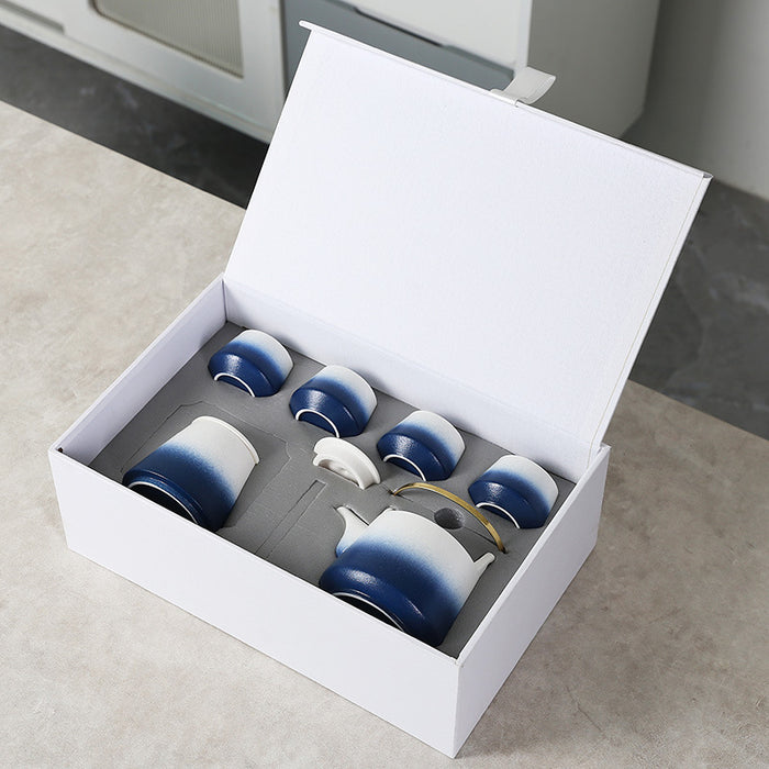 Japanese Style Ceramic Lifting Handle Tea Set