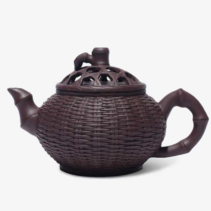 Chinese YiXing Zisha Handmade Pan Teapot