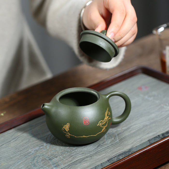 Yixing Green Clay Xishi Teapot