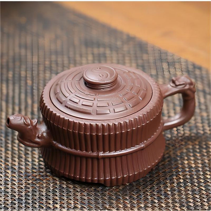 Dragon Design Bundled Bamboo Shape Teapot