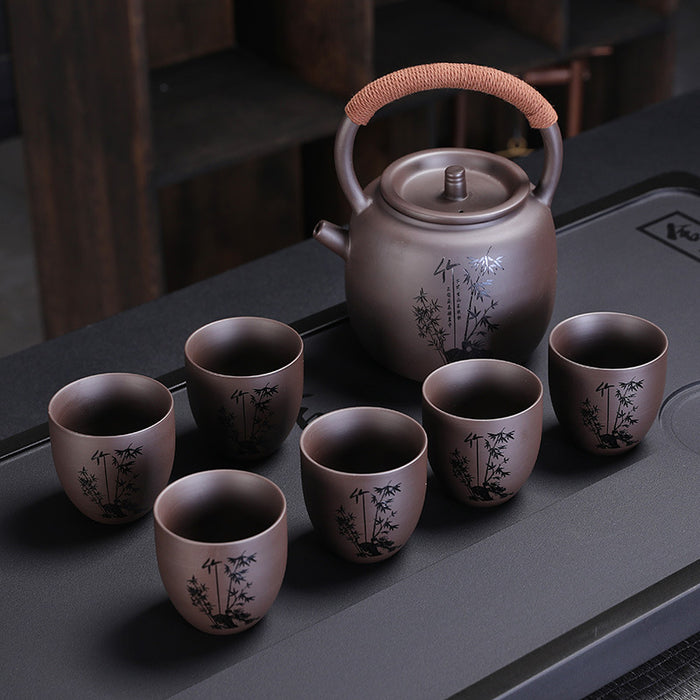 Yixing Bamboo Zisha Tea Set-1