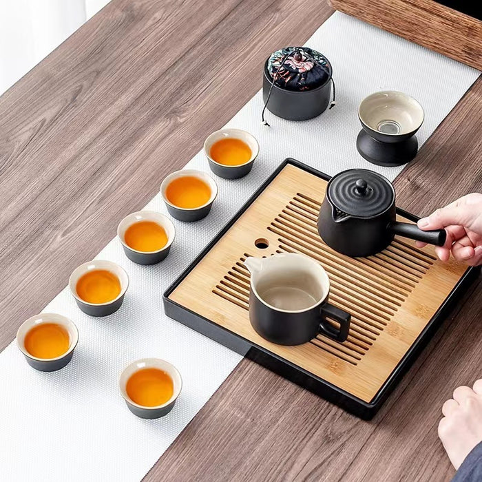 Black Ceramic Kung Fu Tea Set