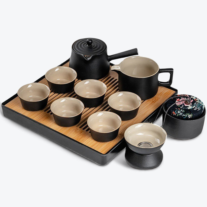Black Ceramic Kung Fu Tea Set