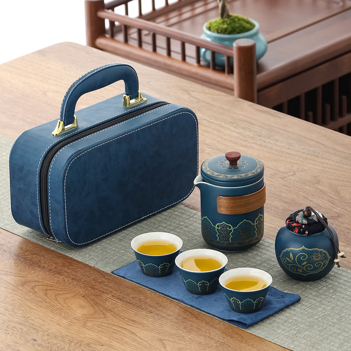 Japanese Ceramic Travel Kung Fu Tea Set