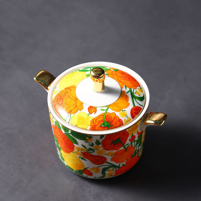 Blooming Flowers Bone China Vintage Tea Set