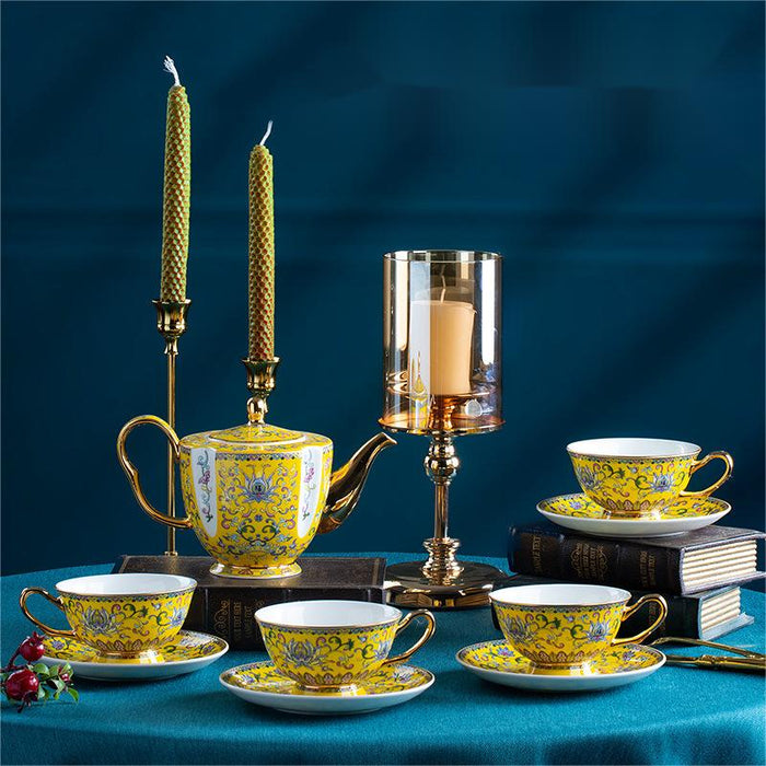 Royal Enamel Fine Bone China Coffee & Tea Set