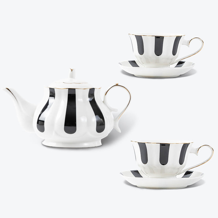 Polka Dots And Stripes Modern Coffee Set