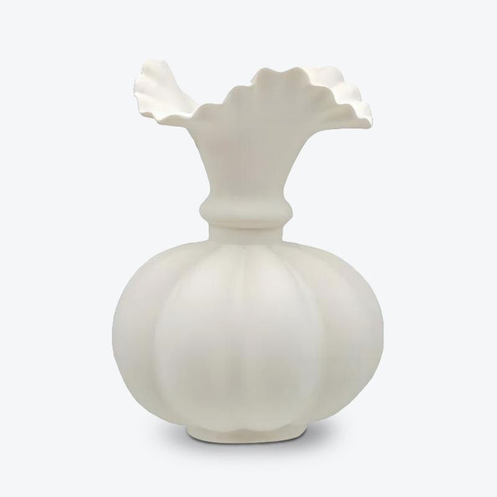 Nordic White Vintage Pumpkin Ceramic Vase