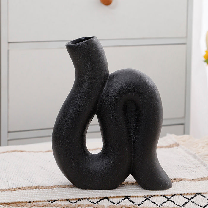 Nordic Black White Creative Ceramic Vase