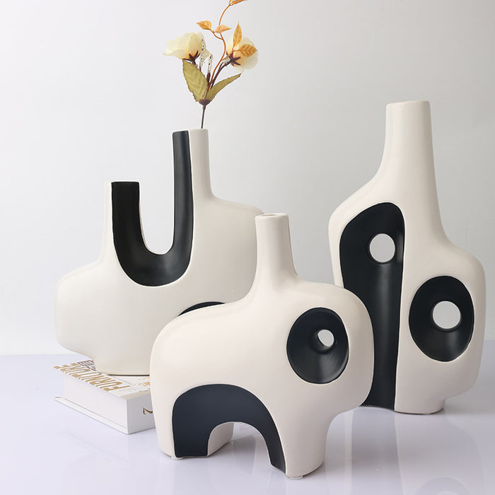 Modern Creative Black And White Ceramic Vase