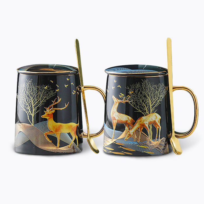 Rustic Deer Ceramic Mug