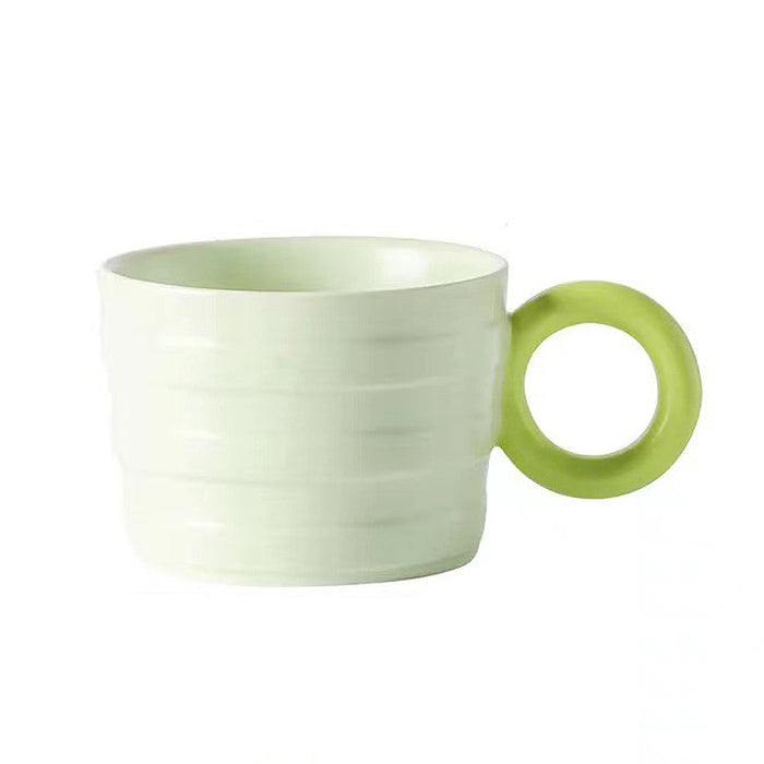 Modern Ceramic Embossed Coffee Mug
