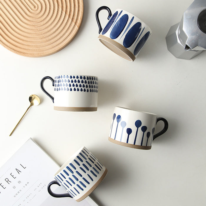 Blue Modern Ceramic Underglaze Mug