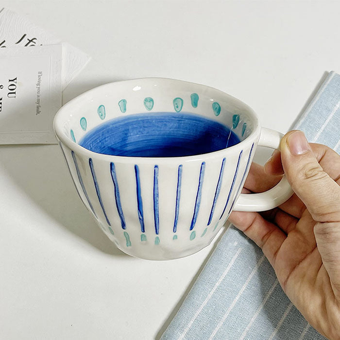 Japanese Handmade Stripes Ceramic Mug