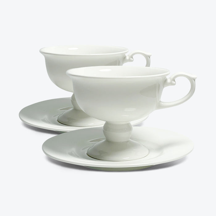 White British Ceramic Goblet Coffee Cup