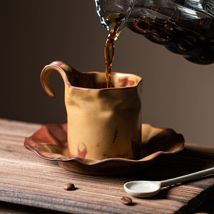 Japenese Twisted Irregular Ceramic Coffee Cup
