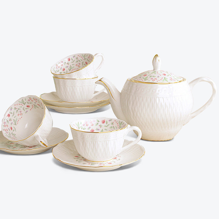 Golden Trim Elegenth Ceramic Tea Set