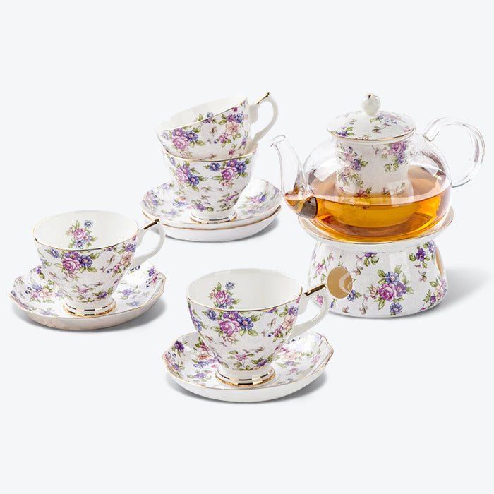 Flower Bird Ceramic English Tea Set