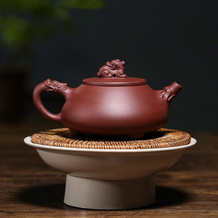Lettering Yixing Purple Clay Teapot
