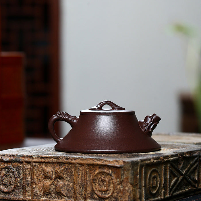 Chinese Hand-carved Purple Clay Teapot