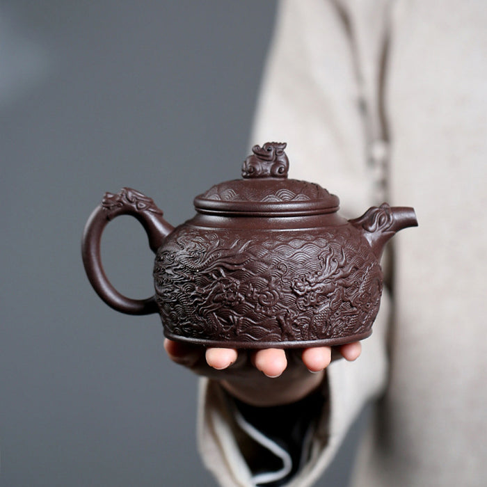 Embossed Handmade Yixing Teapot