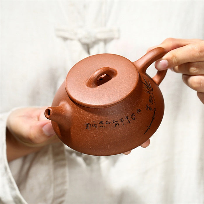 Traditional Bamboo Shipiao Yixing Teapot-3