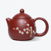 Hand-Painted Plum Blossom Purple Clay Teapot-1