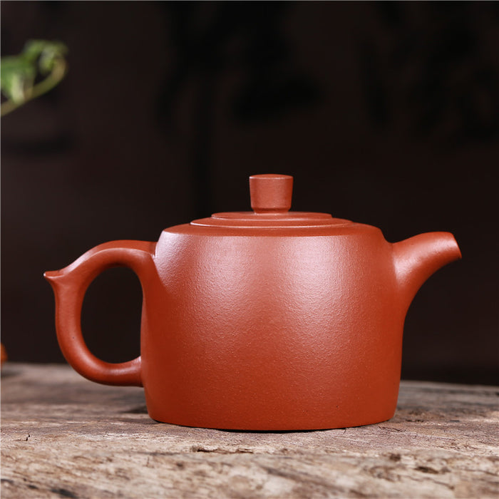 Flower Carving Purple Clay Teapot-3