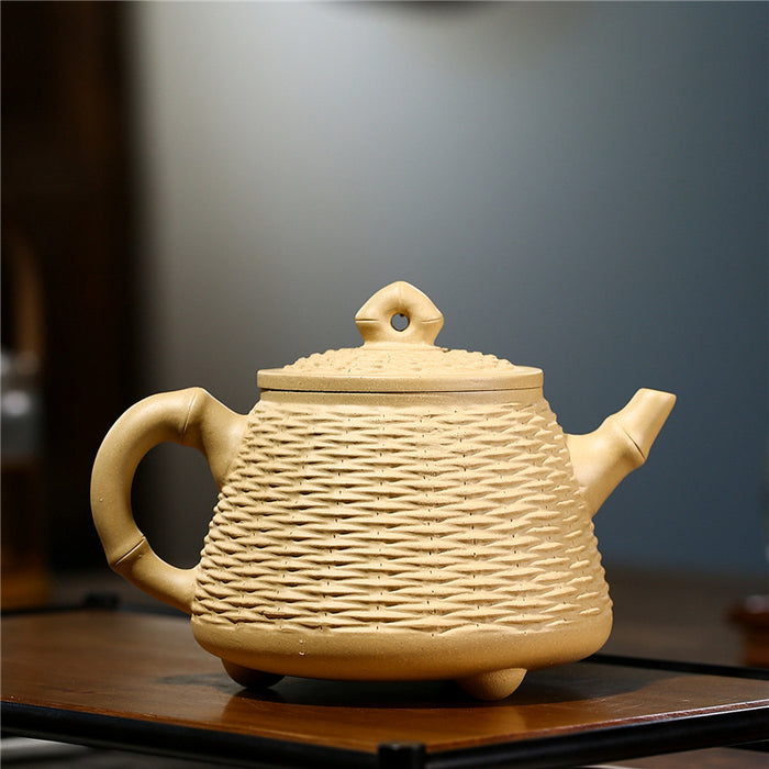 Bamboo Weaving Yixing Teapot-2