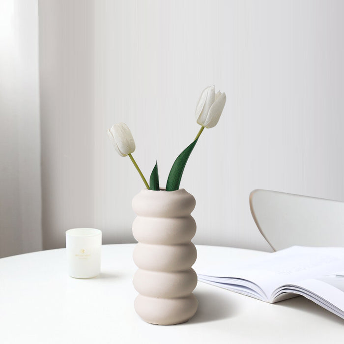 Abstract Solid Color Ceramic Table Vase-7