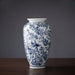 Chinoiserie Blue Floral Porcelain Vase-3