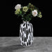 Black and White Dotted Line Porcelain Vase-3